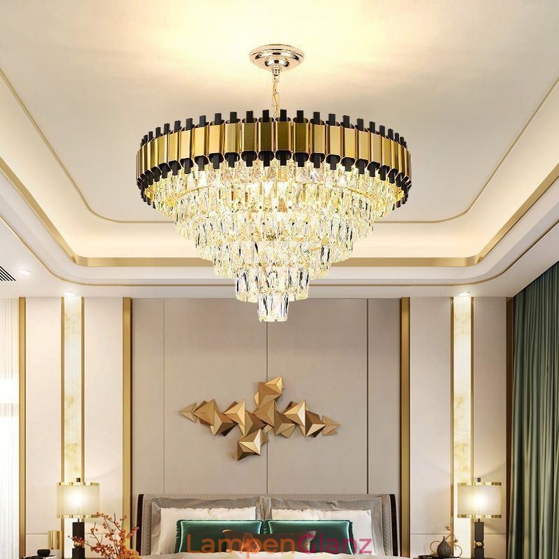 Luxus Kristall Pendelleuchte Runde Deckenbeleuchtung