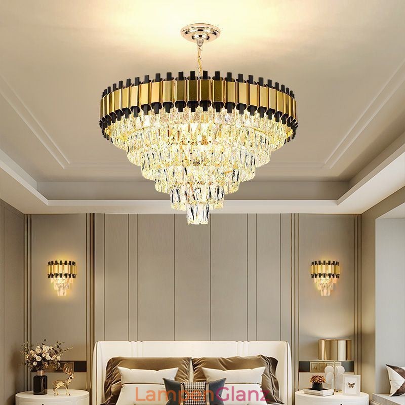 Luxus Kristall Pendelleuchte Runde Deckenbeleuchtung