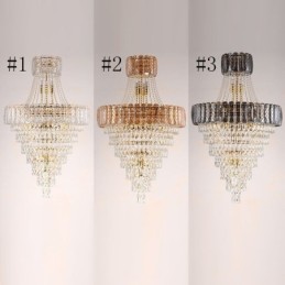 Moderne elegante Kristall Pendelleuchte konische Deckenleuchte