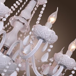 Rustikaler Kronleuchter aus galvanisiertem Kristall von Lodge Crystal