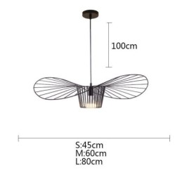 Eisen Pendelleuchte Strohhut Lampe 1 Licht