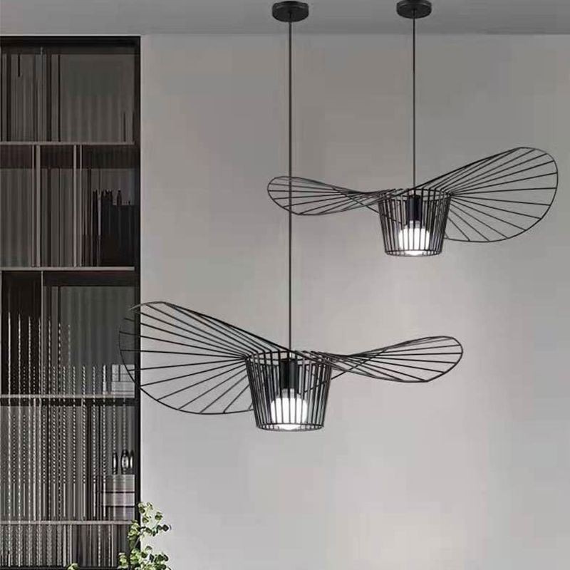 Eisen Pendelleuchte Strohhut Lampe 1 Licht