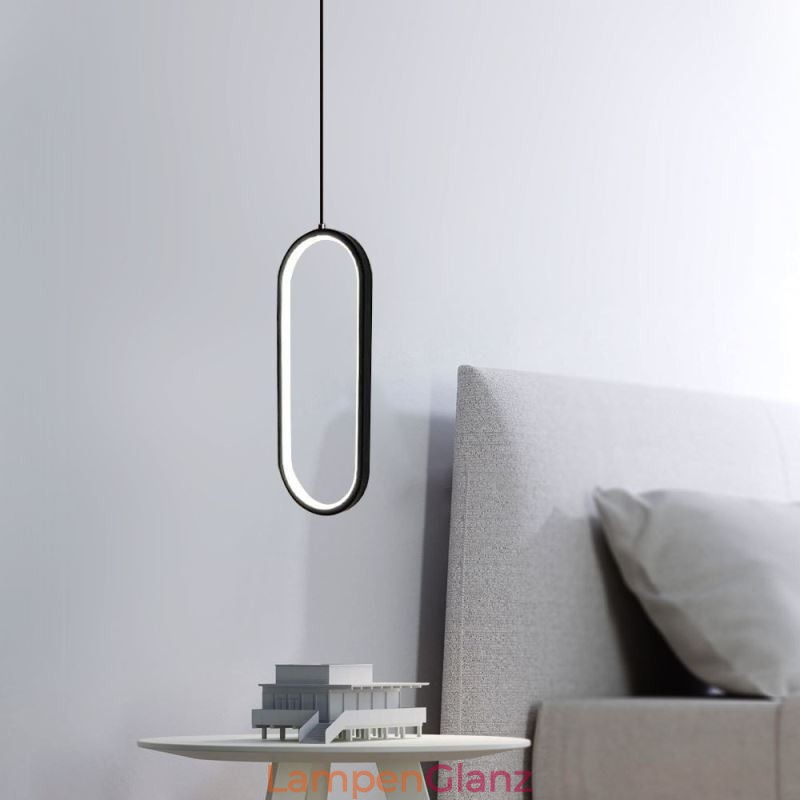 Ovale Pendelleuchte, dekorative Leuchte aus Acryl