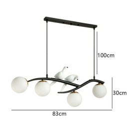 Moderne minimalistische Zweig Pendelleuchte 4 Lampe dekoratives Licht