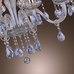 Traditioneller klassischer Kronleuchter aus galvanisiertem Kristallglas