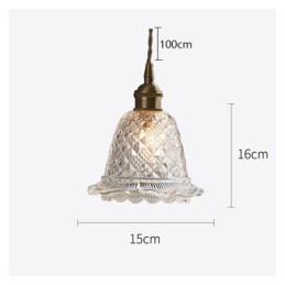 Moderne Blumenglas-Pendelleuchte, 1 Licht, dekorative Leuchte