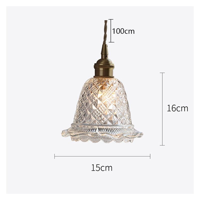 Moderne Blumenglas-Pendelleuchte, 1 Licht, dekorative Leuchte