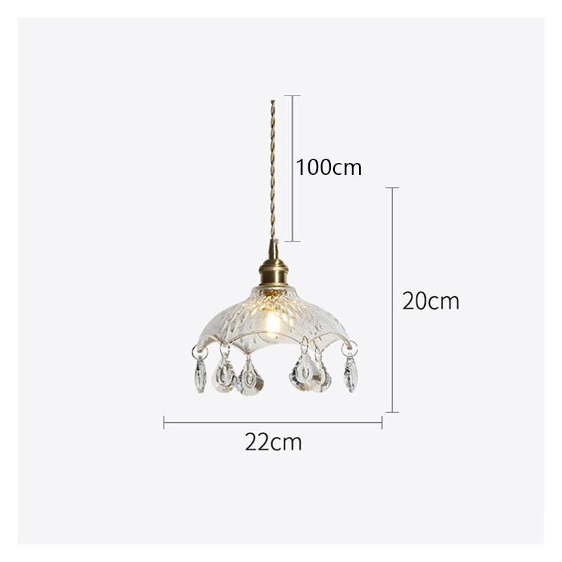 Moderne minimalistische Pendelleuchte aus Glas mit Einzellicht