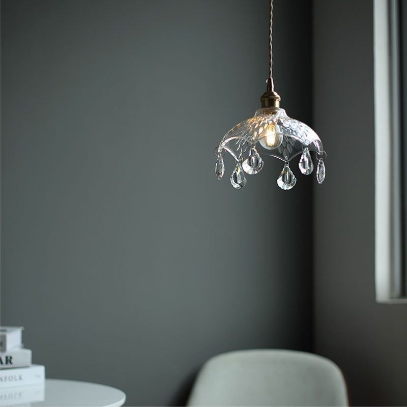 Moderne minimalistische Pendelleuchte aus Glas mit Einzellicht