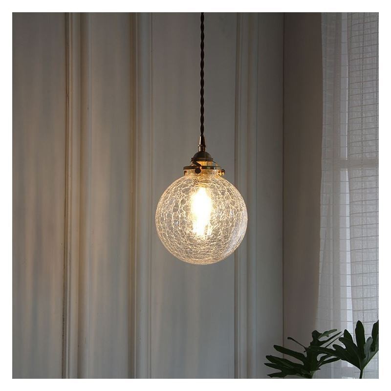 Glas Pendelleuchte Moderne Crackle Deckenleuchte