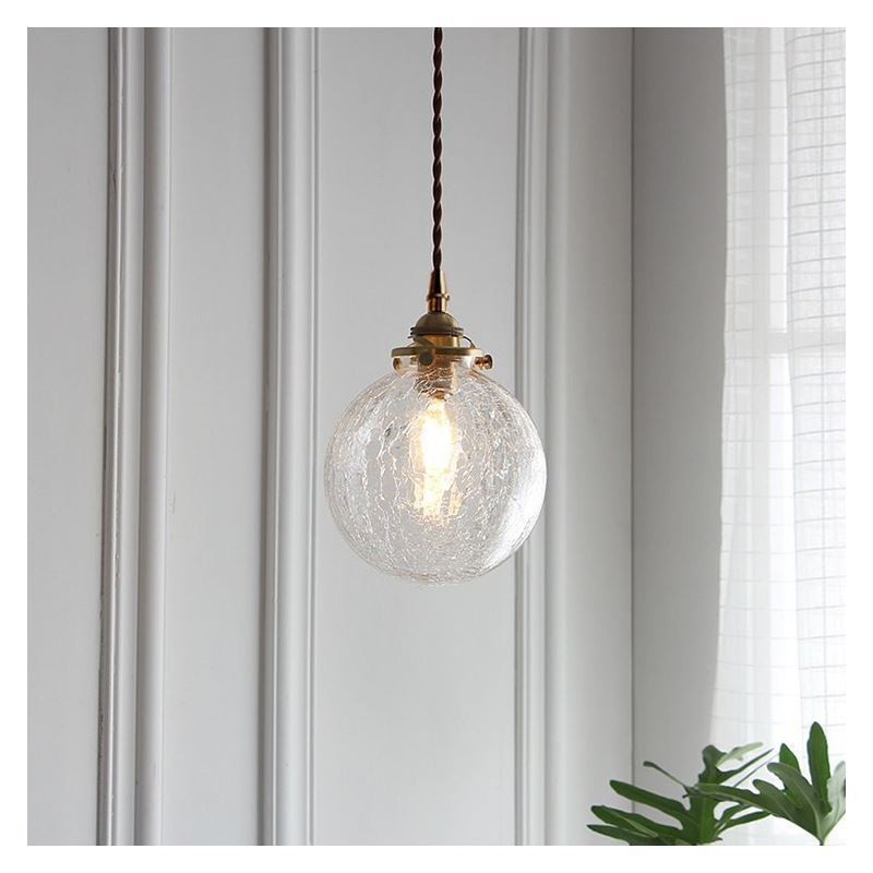 Glas Pendelleuchte Moderne Crackle Deckenleuchte