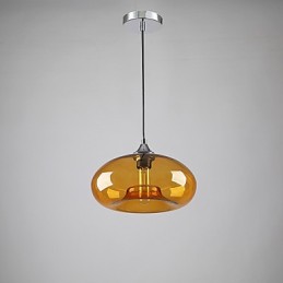 Moderne charakteristische 1-flammige Pendelleuchte mit transparentem Glasschirm