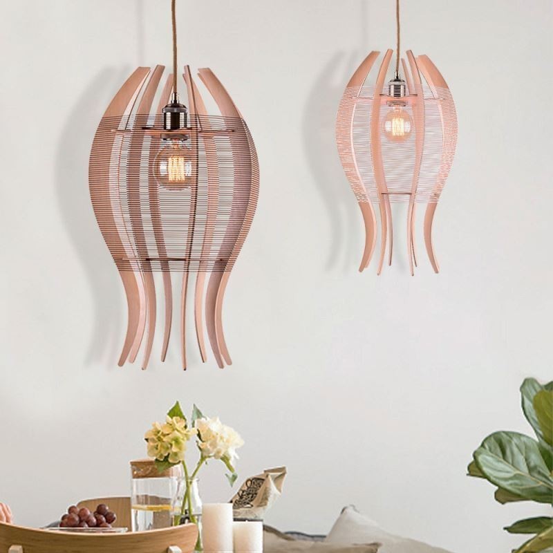 DIY nordische Holz Fisch Pendelleuchte