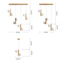 Holz Pendelleuchte Magic Bean Cluster Deckenleuchte Island