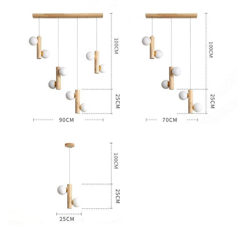 Holz Pendelleuchte Magic Bean Cluster Deckenleuchte Island