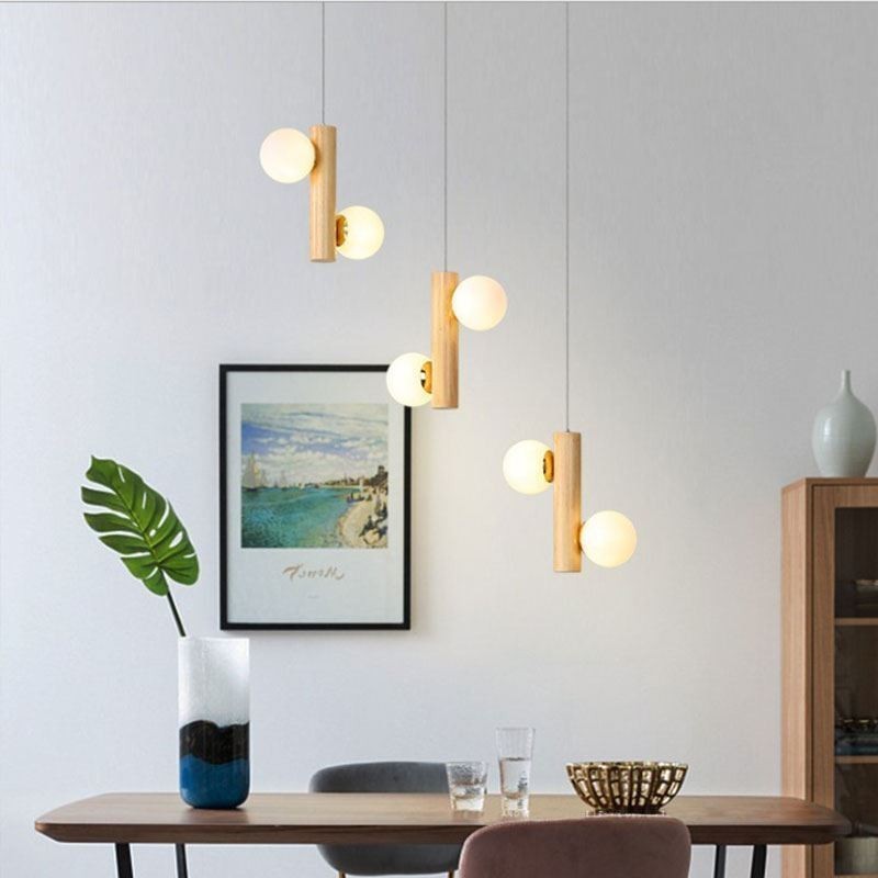 Holz Pendelleuchte Magic Bean Cluster Deckenleuchte Island