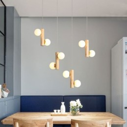 Holz Pendelleuchte Magic Bean Cluster Deckenleuchte Island