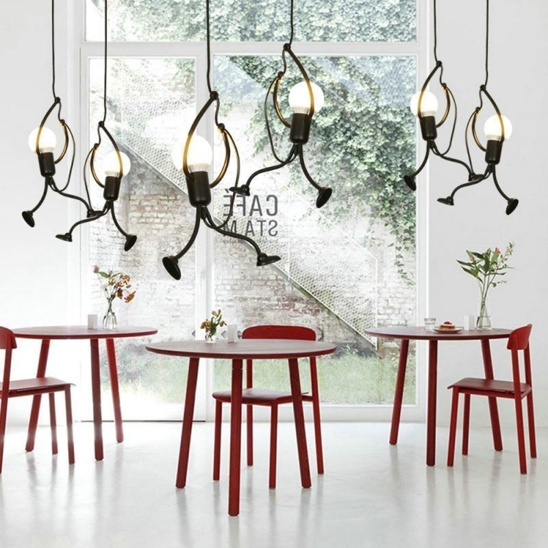 Moderne Pendelleuchte Kreative Lampe in Form eines kleinen Mannes Individuelle Beleuchtung für Zuhause