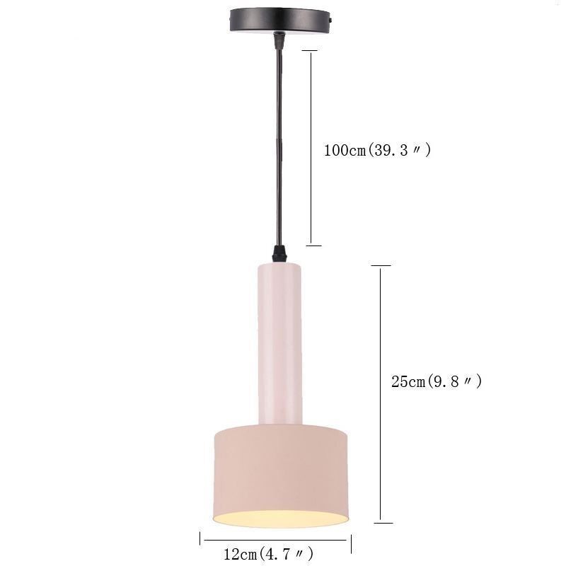 Moderne einfache Pendelleuchte Zylinderform Lampe Aluminium Beleuchtung Licht