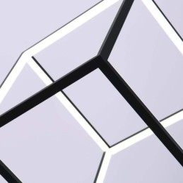 Schwarze Pendelleuchte Geometric Cube Lighting LBY18069