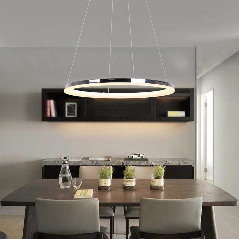 Moderne Pendelleuchte Acryl Kreis Lampe 40cm