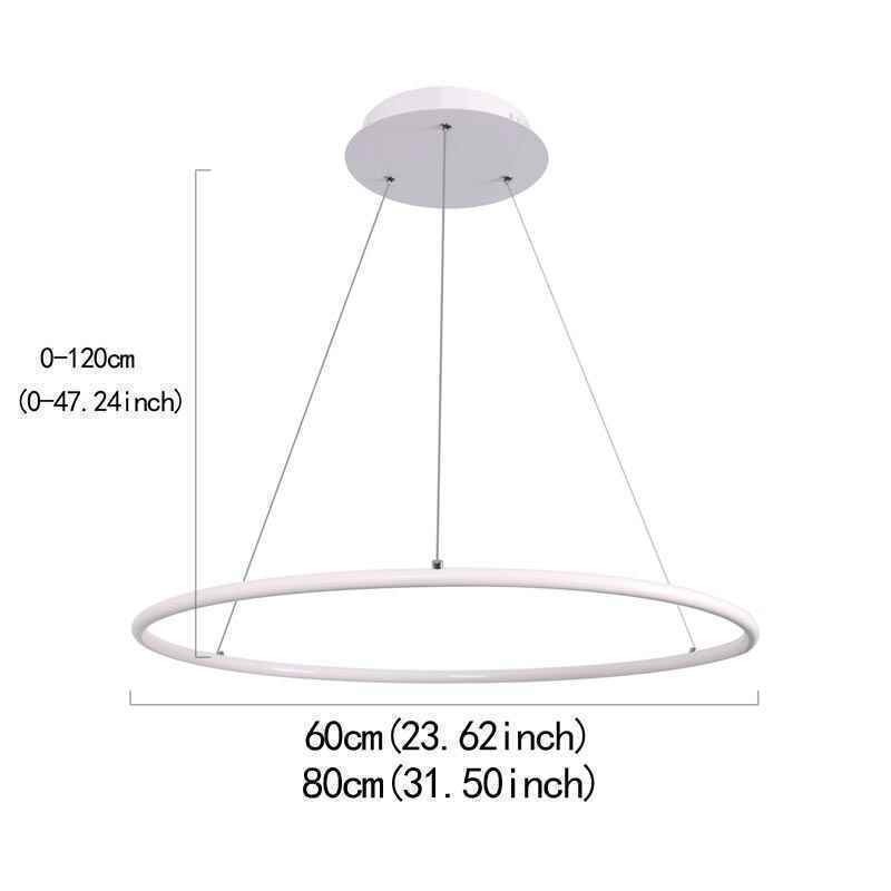 Moderne Pendelleuchte Kreislampe 60cm 80cm