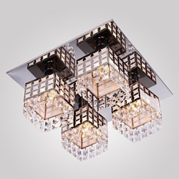 Kronleuchter Modern Kristall Edelstahl Wohnzimmer 4 Lichter