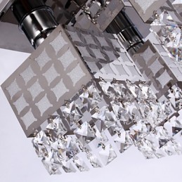 Kronleuchter Modern Kristall Edelstahl Wohnzimmer 4 Lichter