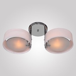 Moderne zeitgenössische Chrom Metall Kronleuchter Unterputz