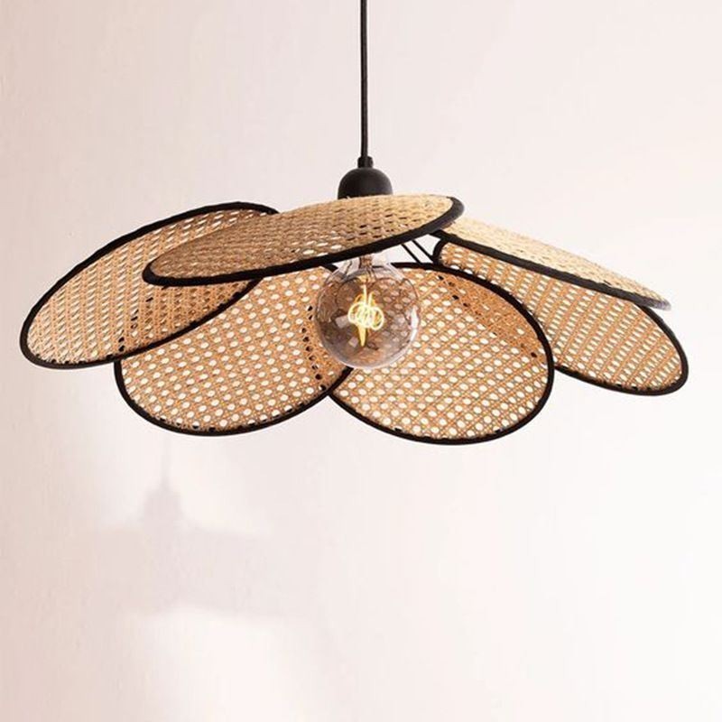 Pendelleuchte Natürliche einfache handgewebte Lampe
