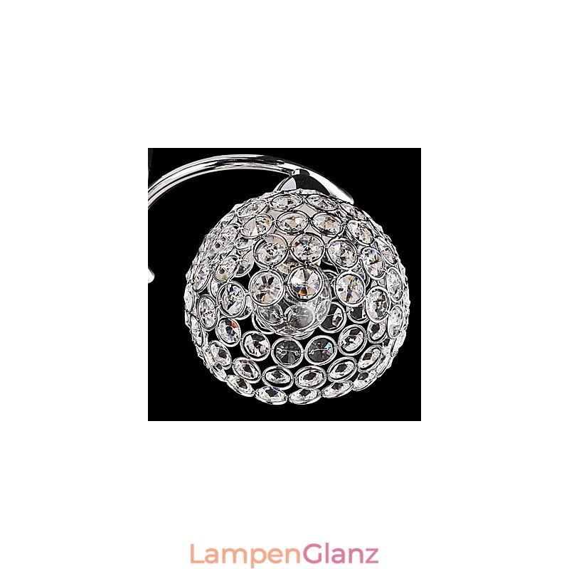 Moderne zeitgenössische Kristall galvanisierte Metall Pendelleuchte Unterputz