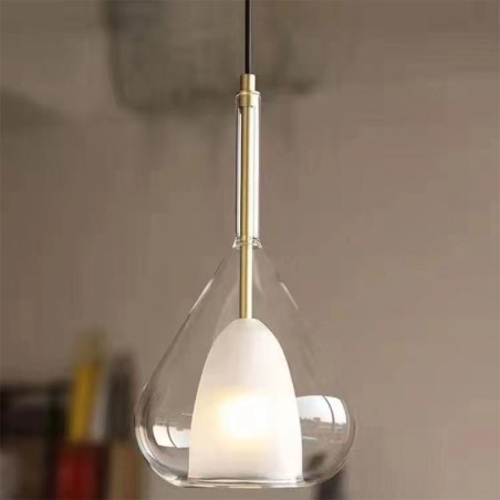 Pendelleuchte Moderne minimalistische Doppelglas-Deckenleuchten Pendelleuchte Moderne minimalistische Doppelglas-Deckenleuchten