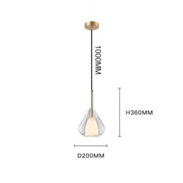 Pendelleuchte Moderne minimalistische Doppelglas-Deckenleuchten