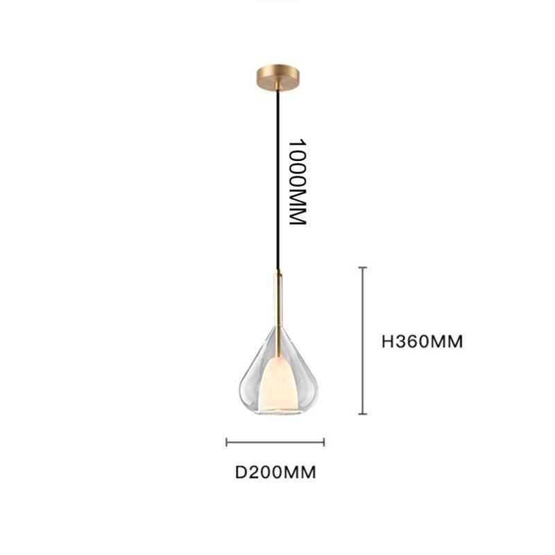 Pendelleuchte Moderne minimalistische Doppelglas-Deckenleuchten