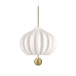 Moderne Pendelleuchte aus weißem Glas in Kugelform, minimalistische Deckenleuchte
