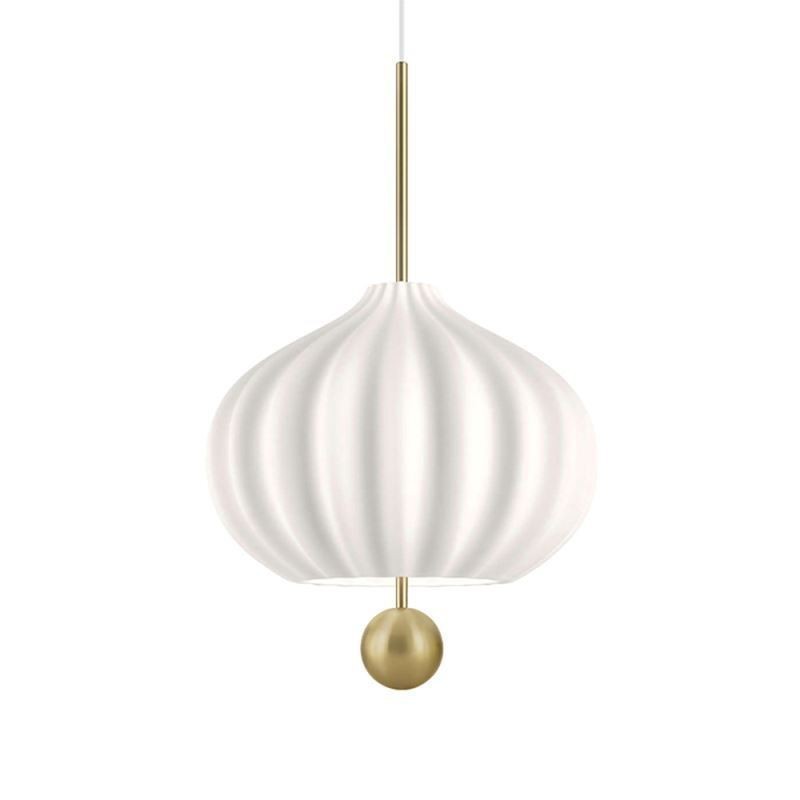 Moderne Pendelleuchte aus weißem Glas in Kugelform, minimalistische Deckenleuchte
