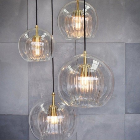 Moderne Pendelleuchte aus Glas mit Einzelkopf Moderne Pendelleuchte aus Glas mit Einzelkopf