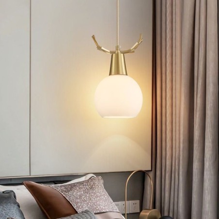 Moderne einfache Kupfer Pendelleuchte Geweih Hängeleuchte Moderne einfache Kupfer Pendelleuchte Geweih Hängeleuchte