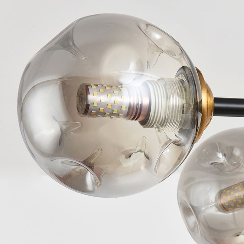 6-flammige moderne Deckenleuchte aus Glas „Magic Bean“