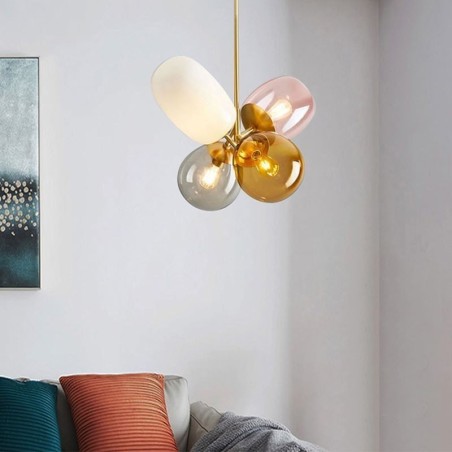 Nordic Einzigartige Pendelleuchte Farbiges Glas Prinzessin Ballon Licht Kinder Nordic Einzigartige Pendelleuchte Farbiges Glas Prinzessin Ballon Licht Kinder