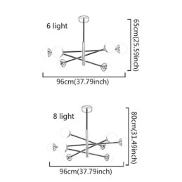 Nordische Glaspendelleuchte Magic Bean Shape Kronleuchter Beleuchtung Lampe