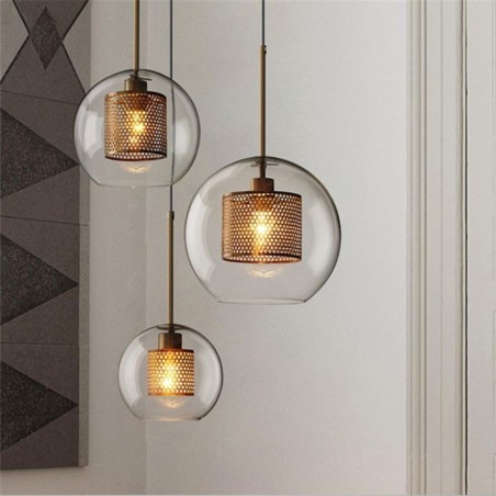 Nordic Pendelleuchte Glas Home Beleuchtung Runde Kugelform Lampe Nachttischlampe Nordic Pendelleuchte Glas Home Beleuchtung Runde Kugelform Lampe Nachttischlampe