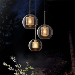 Nordic Pendelleuchte Glas Home Beleuchtung Runde Kugelform Lampe Nachttischlampe