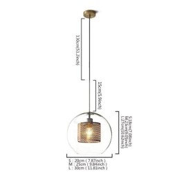 Nordic Pendelleuchte Glas Home Beleuchtung Runde Kugelform Lampe Nachttischlampe