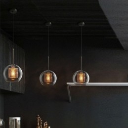 Nordic Pendelleuchte Glas Home Beleuchtung Runde Kugelform Lampe Nachttischlampe