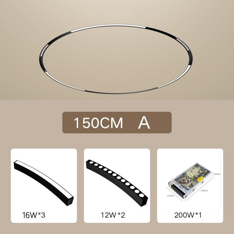 Kreisförmiges Schienenlicht, magnetische Einbauschienenleuchte, 150 cm