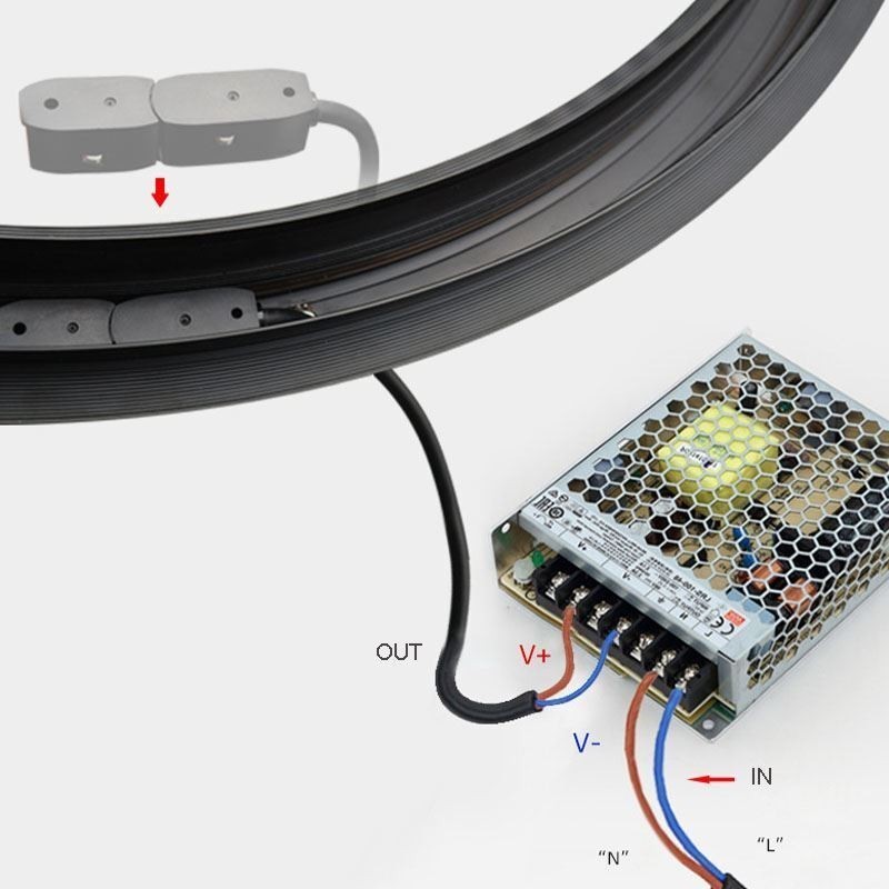 Kreisförmige magnetische Schienenleuchte Einbaustrahler Dekoratives Licht 80cm