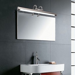 Spiegelleuchten aus Edelstahl, Acryl-Badezimmer-Wandleuchten, Make-up-Leuchten, Kaltweiß, Warmweiß (Größe: 57 x 13,5 x 15)