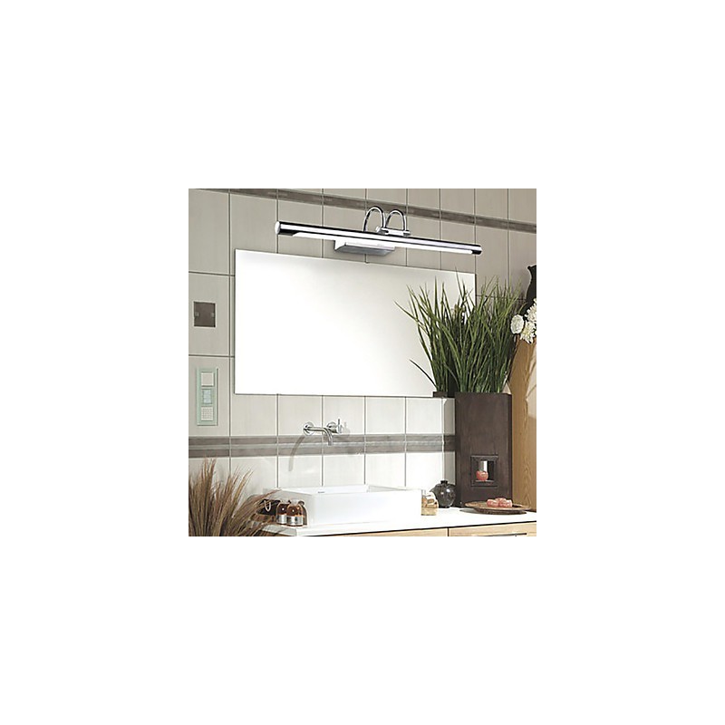 Spiegelleuchten aus Edelstahl, Acryl-Badezimmer-Wandleuchten, Make-up-Leuchten, Kaltweiß, Warmweiß (Größe: 57 x 13,5 x 15)