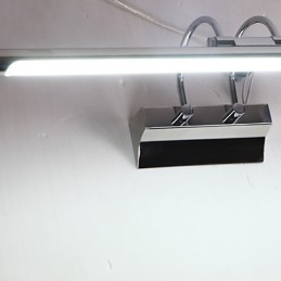 Spiegelleuchten aus Edelstahl, Acryl-Badezimmer-Wandleuchten, Make-up-Leuchten, Kaltweiß, Warmweiß (Größe: 57 x 13,5 x 15)